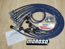Moroso 73671 Ultra 40 8.65mm Spark Plug Wires Big Block Chevy BBC BLUE Crab Cap