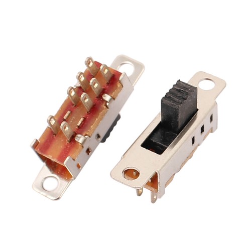 20pcs 3 Position 8P DPDT Panel Mount Micro Slide Switch Latching Toggle Switch - Picture 3 of 3