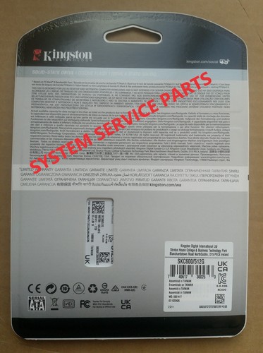 KINGSTON 512GB SSD KC600 SATA3 6Gb/s 2.5" DISK SKC600/512G ( NEW Original Box ) - Picture 2 of 2