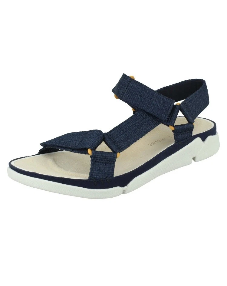 CLARKS LADIES TRI SPORTY HOOK LOOP LIGHTWEIGHT FLAT WALKING SANDALS UK 4.5 D