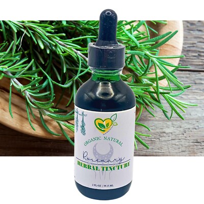 Rosemary Tincture 2oz   Organic Liquid Herbal Drops Wellness Extract