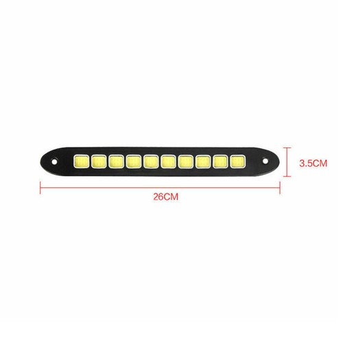 1X 10Led Daytime Running Light Drl Cob Strip Lamp Fog Car Driving Wat HfLDUK LI - Picture 3 of 12