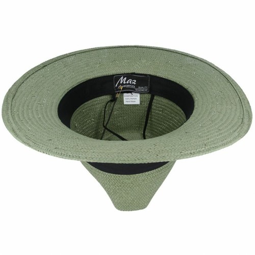 Cappello Fedora Unisex Schiacciabile Paglia Di Carta Estate Panama con Felpa Regolabile - Foto 23 di 23