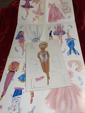 UNCUT Vintage 1991 11.5” Barbie Deluxe Paper Doll UNUSED Mattel Dress Up