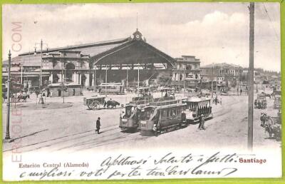 aa5408 - CHILE - Vintage Postcard - Santiago - Estacion Central (Alameda)
