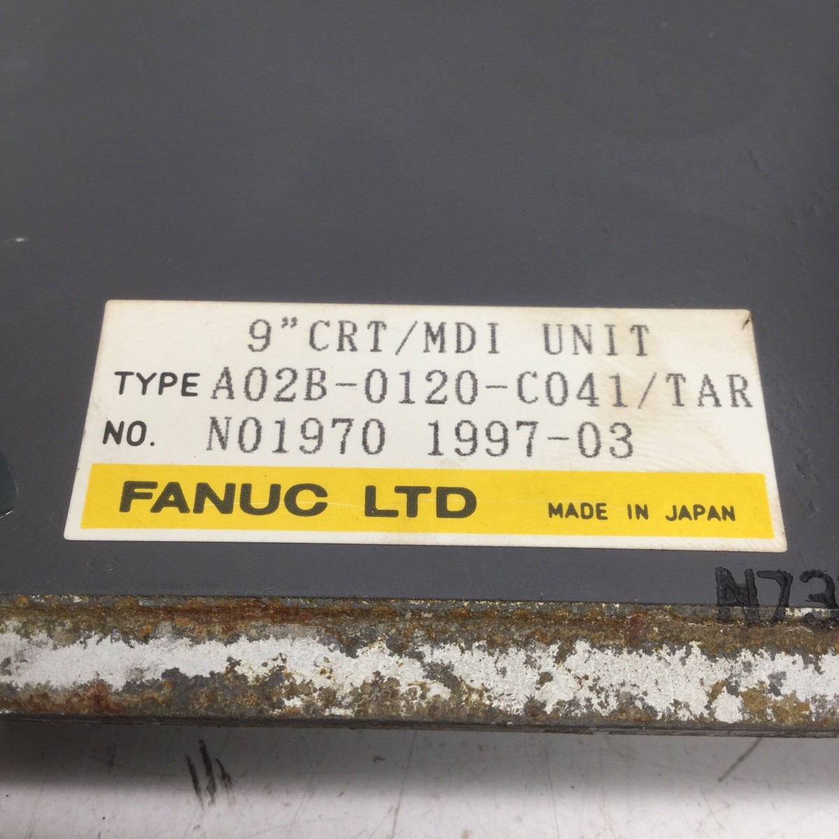 FANUC 16-T Operator Panel, 9” CRT/MDI UNIT Type A02B-0120 FANUC 16-T Operator Panel, 9” CRT/MDI UNIT Type A02B-0120
