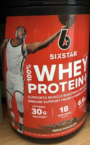 Six Star 100% Whey Protein Plus 1.82 lbs Triple Chocolate - Picture 2 of 2