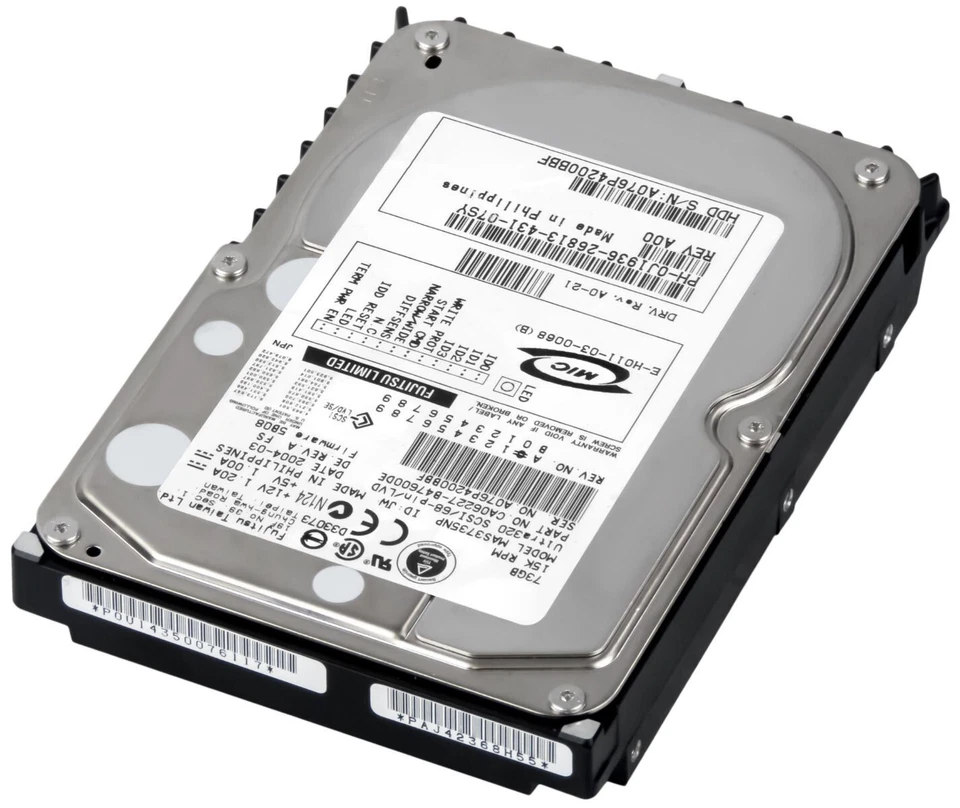 Hard Drive Dell 0J1936 MAS3735NP 73GB 15000U/Min 8MB SCSI 68-pin U320 3.5 " Inch - Image 2 of 3