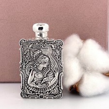 Leda and Swan Silver Perfume Bottle, Novelty Perfume Bottle, Silver Solid 800