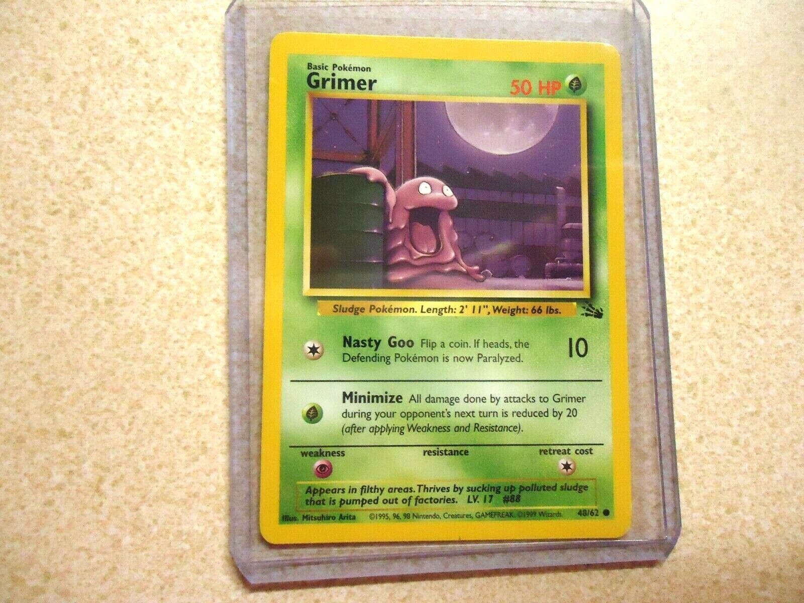 Pokemon Portuguese 1st Edition 48/62 Grimer Fossil