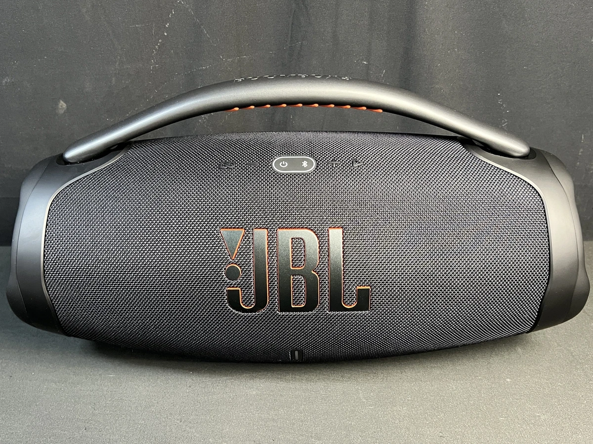 JBL Boombox 3 Portable Waterproof Bluetooth Speaker Black New Open