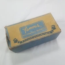 FAMOUS Button Hole Worker Vintage Fiftieth Anniversary Paperwork & Box USA