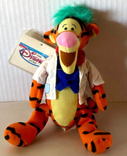 Vintage Disney Store Mad Scientist Tigger 9" Mini Bean Bag Plush with Tags