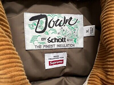 Supreme x Schott Canvas Down Trucker Jacket Natural XL | eBay Supreme x Schott Canvas Down Trucker Jacket Natural XL | eBay