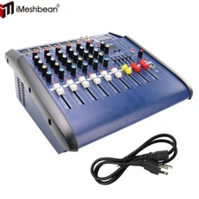 Pro 6 Channel Mixer w/Power Amplifier 1000w w/Bluetooth Sound Package Powertable