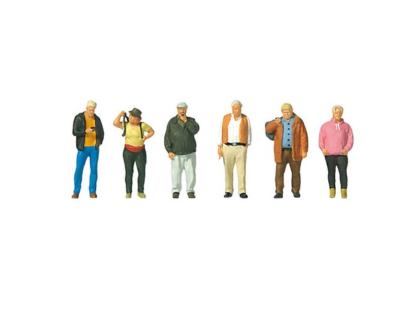 Preiser 10724 Passanten FussgäNger Stehend 6 Figuren Exklusivserie H0 Neu-image