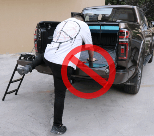 Pickup Truck Step Tailgate Ladder Fits for Dodge RAM 1500 2500 3500 1981-2021 - Picture 8 of 11