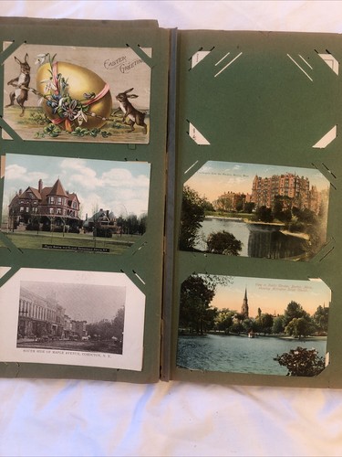 Vintage Post Card Album, 114 cards, Holidays, NE Small Towns c. 00’s - 40’s - Picture 8 of 23