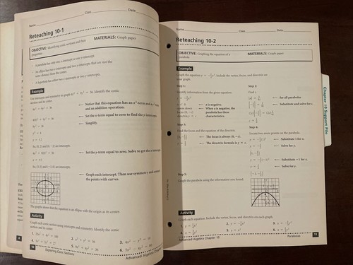 Algebra Chapter 10 Support File Practice Reteaching ETC Advanced Algebra - Bild 6 von 8