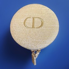 Christian Dior Jewelry Makeup Travel Trousse Pouch Gold Glitter New w Box