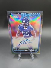 2024 Topps Chrome - Rookie Autographs J.C. Latham #RA-JLA (AU, RC)