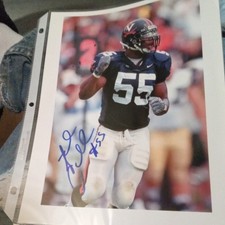 Angelo Crowell #55 Virginia cavalier autographed 8x10 Photo 