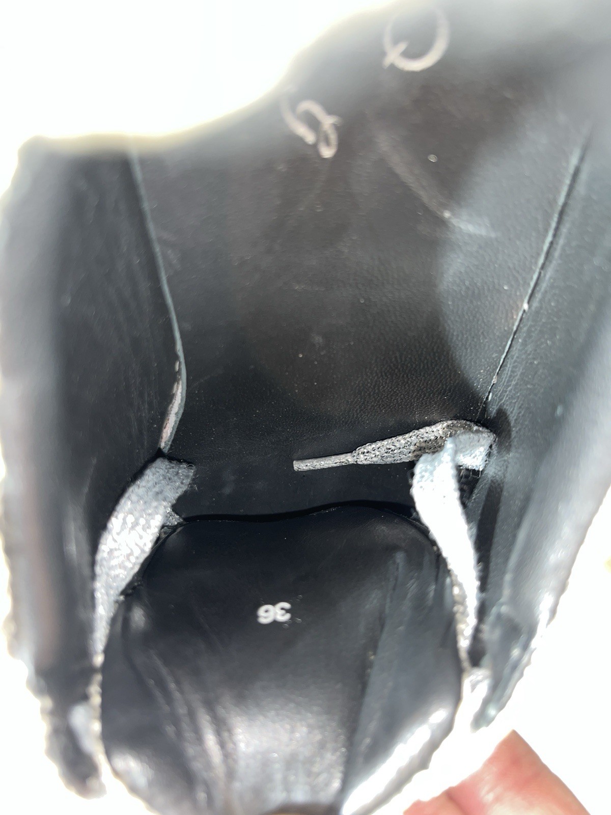 SaintG Women’s Python Textured Leather Sneakers E… - image 7