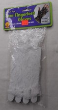 Rubie's Costume Lace Gloves for Women Fingerless Party Gloves White Adult Size