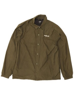 Hurley Herren Bomberjacke UK 38 Medium Khaki Polyester YC03