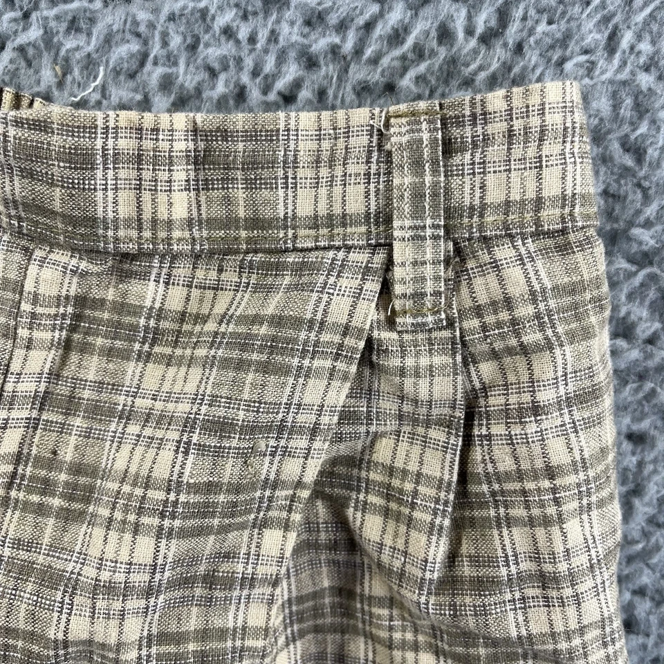 VINTAGE GOOD LAD SHORT BOYS SIZE 4T TODDLER LINEN BLEND PLAID USA MADE - Image 2 of 4