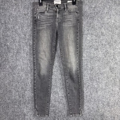 FRAME Jeans Womens Size 28 Gray Le Skinny Cut Ankle
