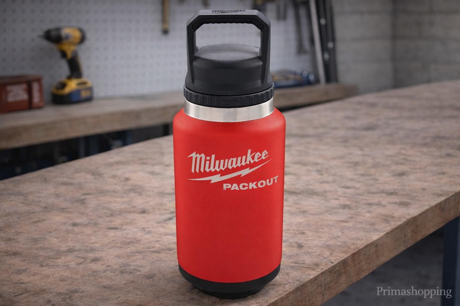Bottiglia Milwaukee PACKOUT 1065 ml Rosso | Borraccia Termica Cantiere