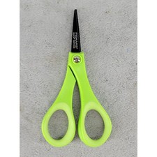 Fiskars Duck Edition Detail Scissors 5.25 in Lime Green Black Non-Stick Blades