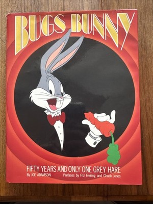 Bugs Bunny 50 Years & Only 1 Grey Hare by Joe Adamson 1st Autographed 1990 HC DJ