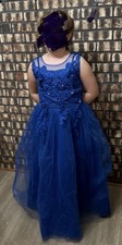 Elegant Royal Blue Girls Formal Dress size 150 Daddy Daughter Dance Bridesmaid