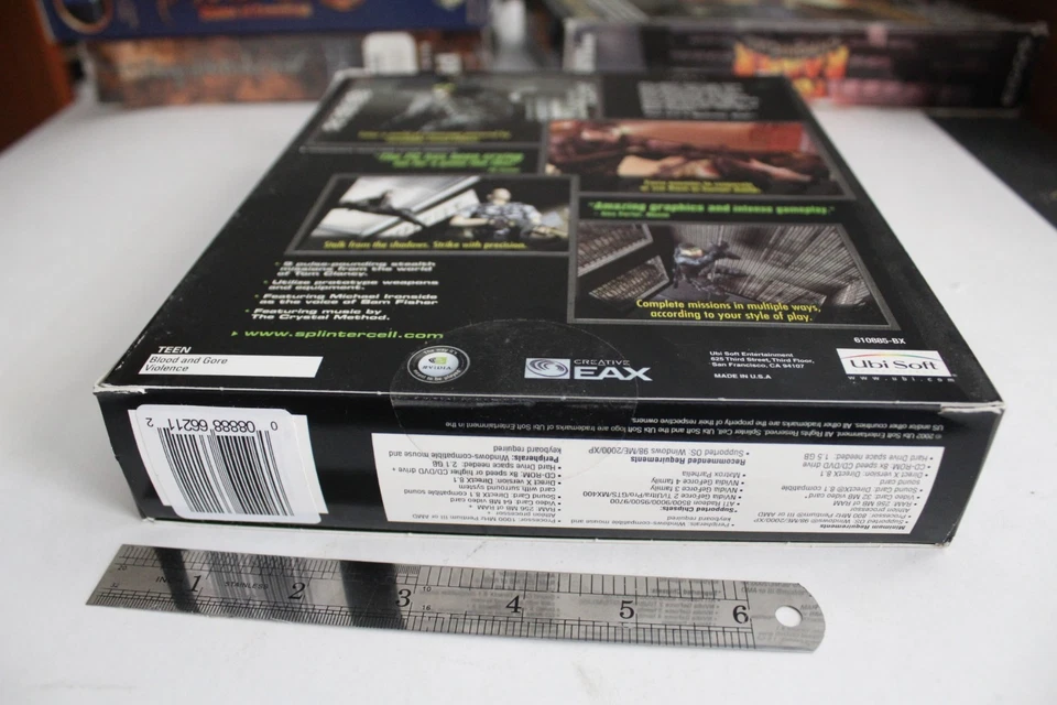 Tom Clancy's Splinter Cell (PC Game, 2002) Rare Big Box SEALED Large Ubisoft NEW - Image 3 of 4