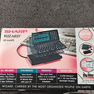 Vintage Sharp Wizard OZ-640PC Electronic Organizer 512KB RAM RARE UNOPENED NEW