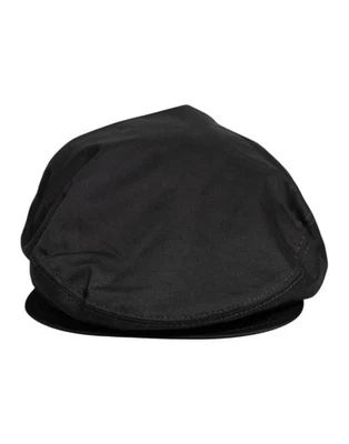 Chapeau DOLCE & GABBANA homme noir coton Newsboy Capello Cabbie Cap 60 / XL... - Photo 1/4
