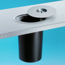 WESCO 8011059 Poubelle de comptoir Dassa 2, couleur inox, 13 et 11 litres