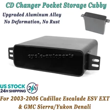Aluminum CD Changer Pocket Storage Cubby For Escalade ESV Sierra Yukon Denali US