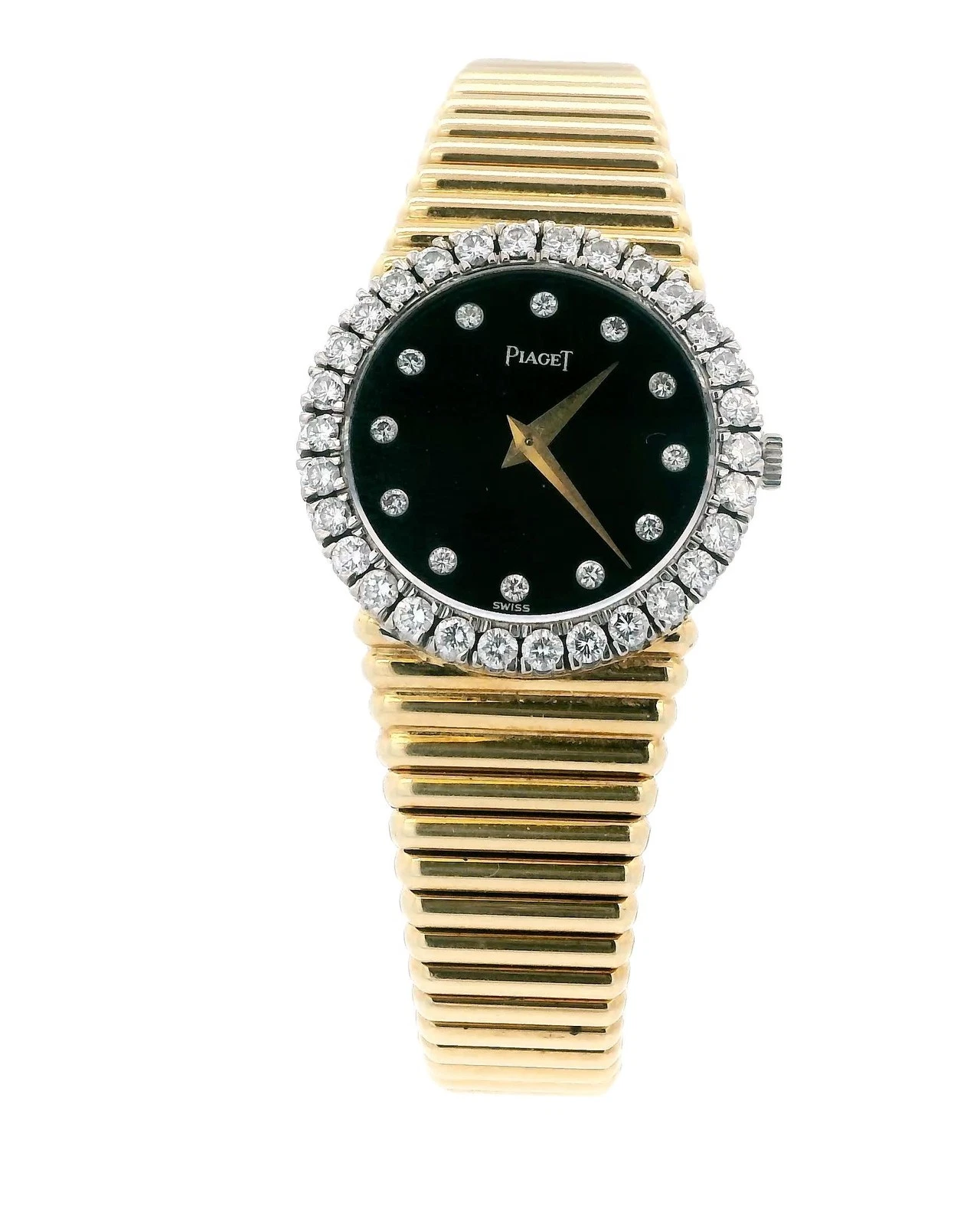 Piaget — Piaget 9190C510 18K Gold Onyx Diamond Dial & Bezel Ladies Watch