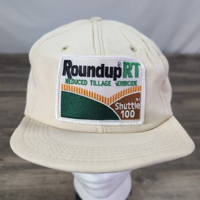 Vintage Roundup Hat Cap Snapback Made In USA  Foam Lined Embroidered Patch Logo
