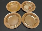 Vintage Set Of 4 Fire King Peach Lustre Bowls Anchor Hocking 7.5"