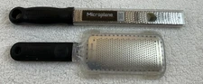 2 Microplane Grater Zesters w/Protective Covers Stainless Steel Blades USA Made