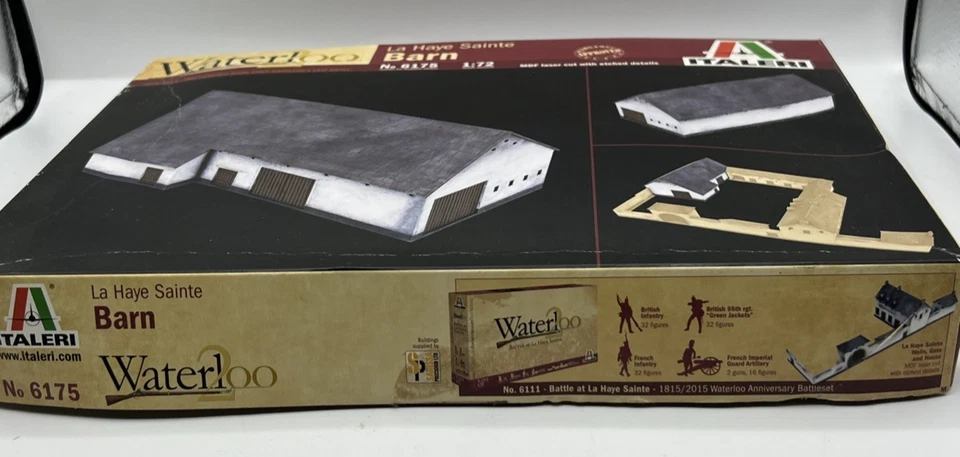 ITALERI Waterloo La Haye Sainte Barn #6175 1/72 Scale Model New Open Box 2015 - Image 3 of 4