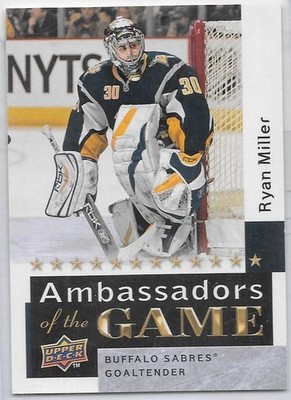 2009-2010 UPPER DECK RYAN MILLER ''AMBASSADORS OF THE GAME'' CARD