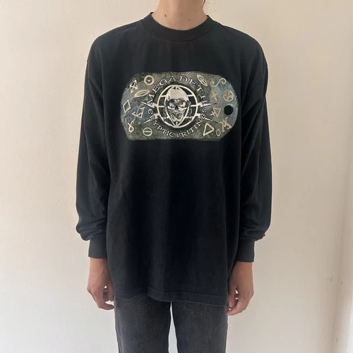 Megadeth Cryptic Writings World Tour Long Sleev 1990s vintage concert t-shirt, vintage, size XL, single stitch, B+ condition