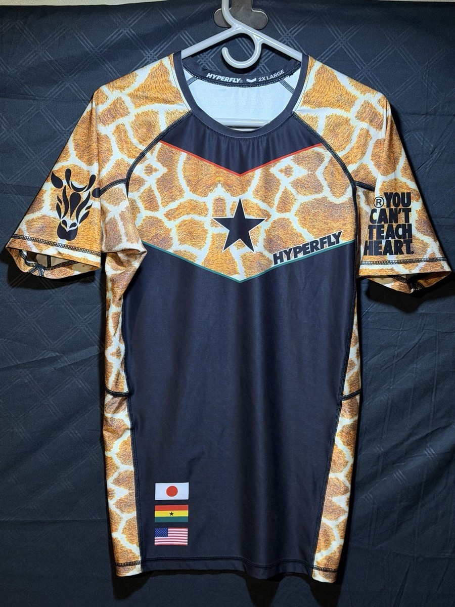レイドジャパン　ユニフォーム Hyperfly Jiu Jitsu MMA Rash Guard BJJ Haisam Rida 2XL Giraffe XXL