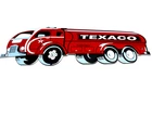 Texaco Gasoline Oil Truck - Vintage Porcelain Sign - Service Station Americana
