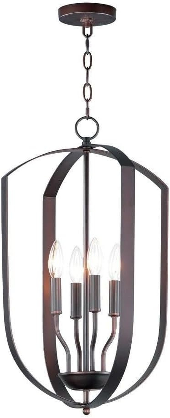 Elegant 4-Light Chandelier in Oil Rubbed Bronze - 14.5" Wide, 23.5" High